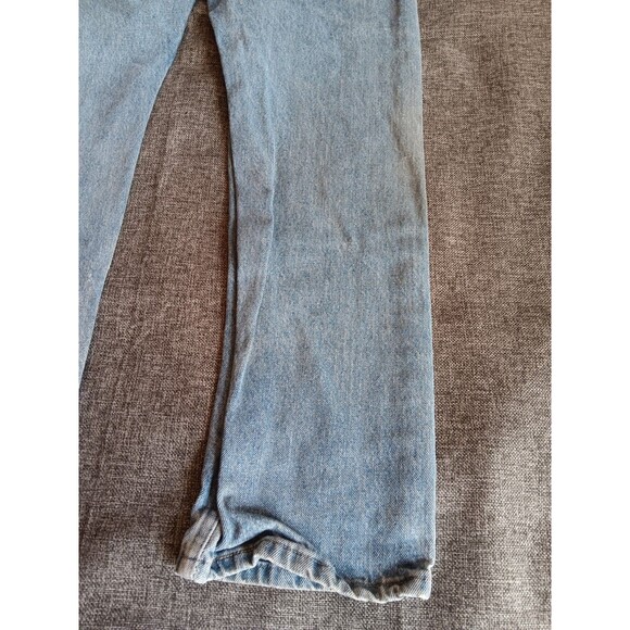 Pants 42 X 34 Wrangler Mens Thrashed Distressed Demin Jeans 5 Pocket - Picture 6 of 10